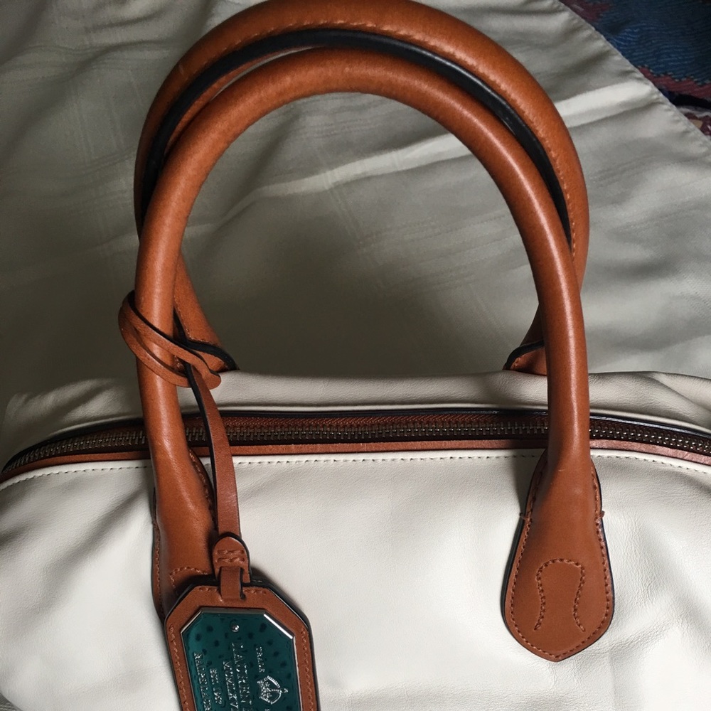 Authentic double zipper Ralph Lauren hand bag